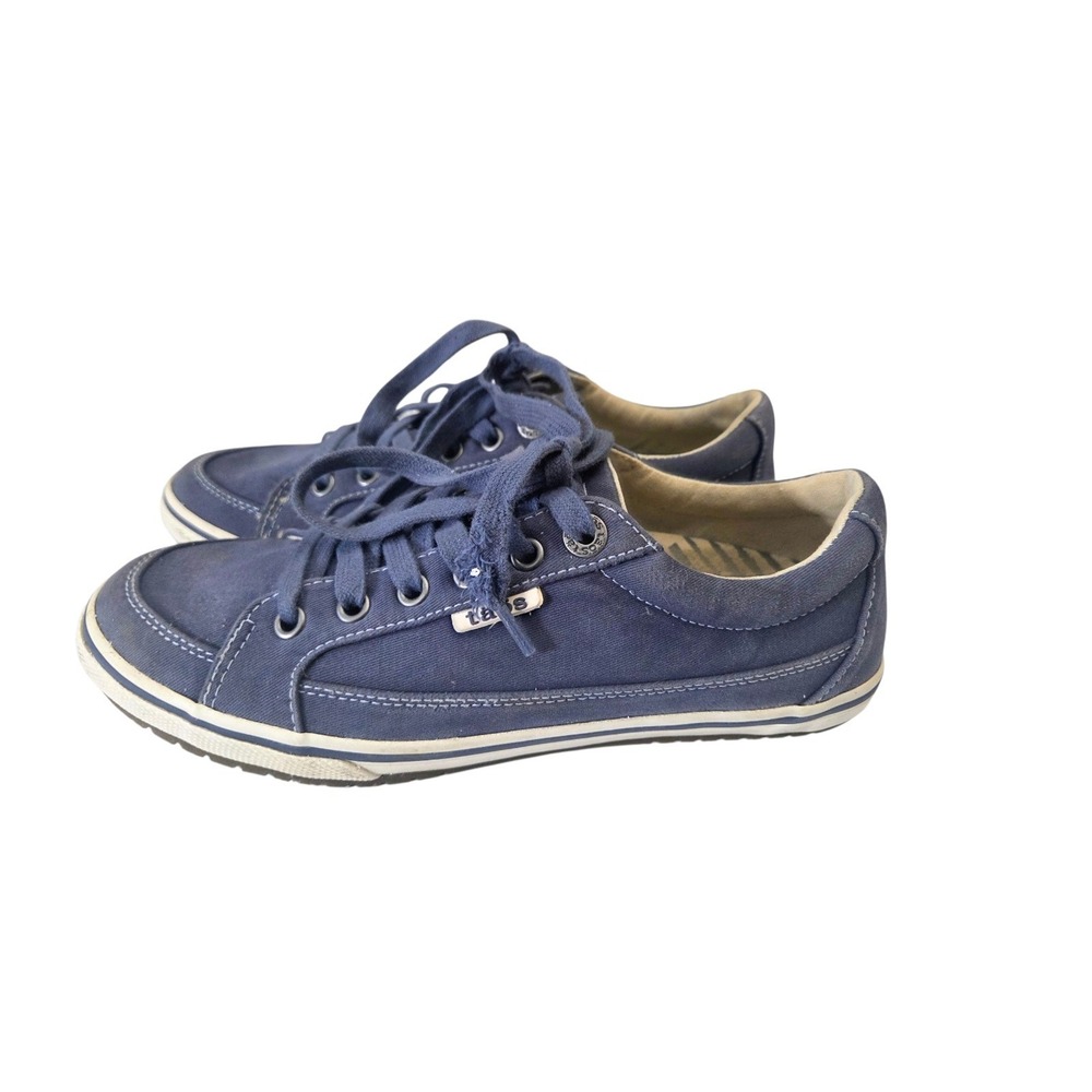 Taos Shoes Moc Star Casual Low Sneakers MST-13482A Blue Fabric Lace Up Women's 7